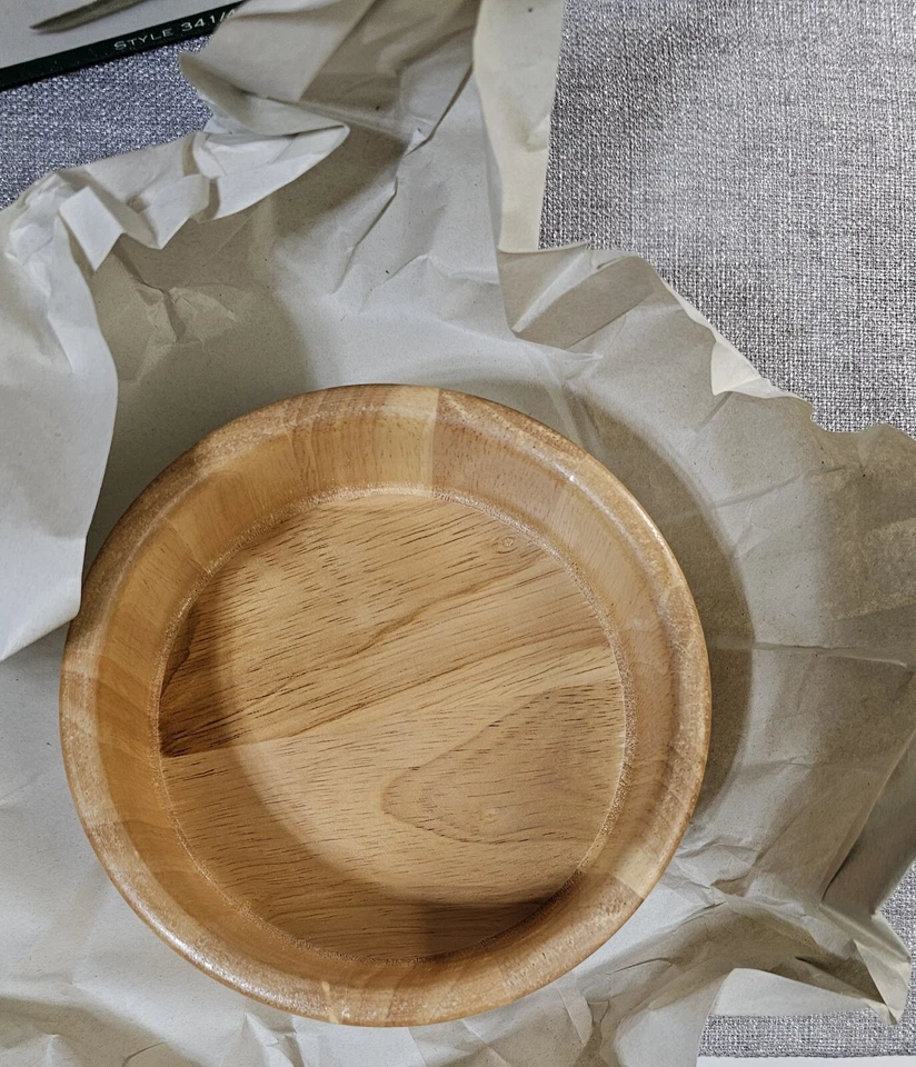 New Set Of 4 Lipper International 6” X 2 1/2” Beechwood Salad Wood Bowls 341/4 - Image 4 of 4