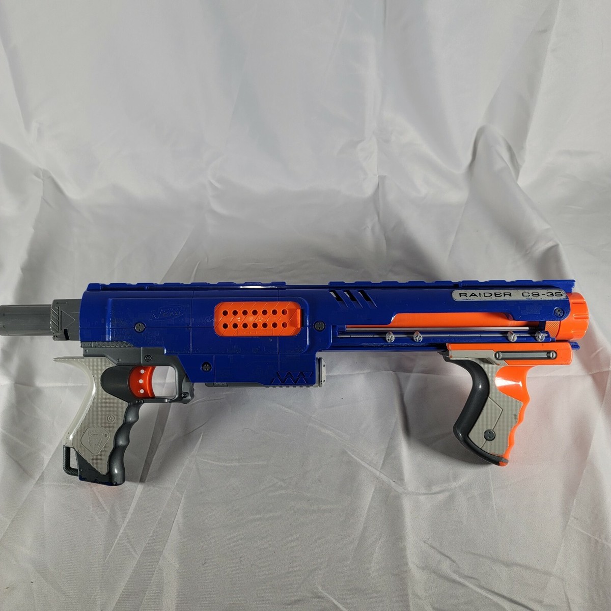 【絶版レア物】ナーフ レイダー CS-35&BANDOLIER KIT NERF Blue RAIDER CS-35 BLASTER Working | eBay