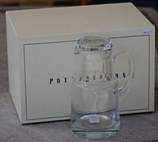 VINTAGE Pottery Barn Carafe Glass by Krosno Made in Poland Beautiful Glass!