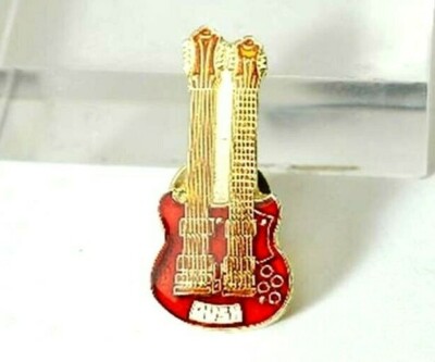 Pin Gibson EDS-1275 rote Doppelhalsgitarre