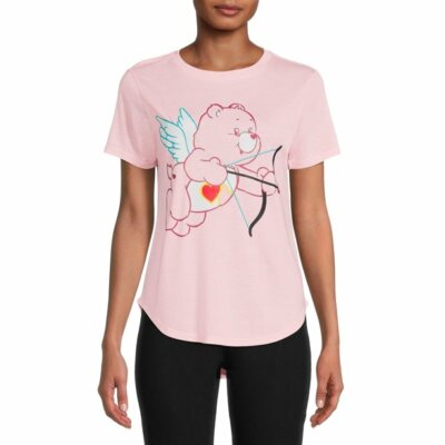 Care Bears Women's Knit T-Shirt Pink Medium (7-9) NWT