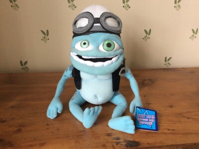 ORIGINAL VINTAGE DAS NERVIGE DING VERRÜCKTER FROSCH PLÜSCHTIER IN SCHACHTEL FUNKTIONIERT SOUND