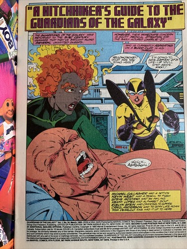Guardians of the Galaxy (1990 series) #34 NEWSSTAND VARIANT RARE Marvel Comics G - Bild 2 von 4