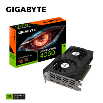 GIGABYTE GeForce RTX 4060 WINDFORCE OC 8GB GDDR6 Graphics Card for