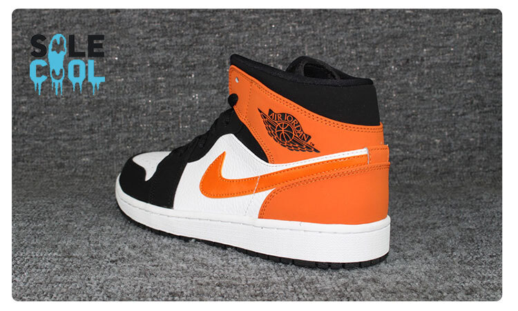 Air Jordan 1 AJ1 Mid Shattered Backboard Orange Men's Shoes 554724