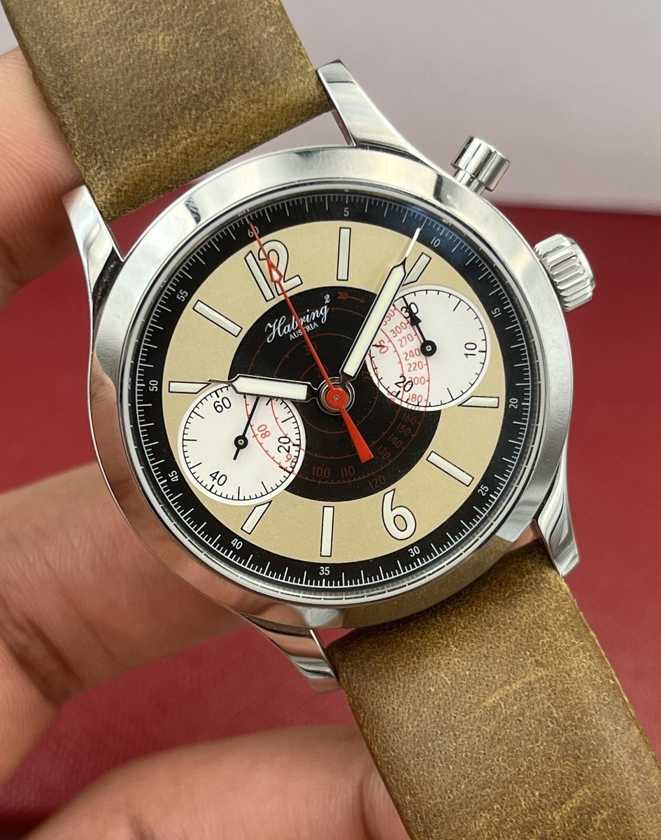 Habring 2 Chrono-Felix Mono-Pusher Chronograph, Beige Panda W