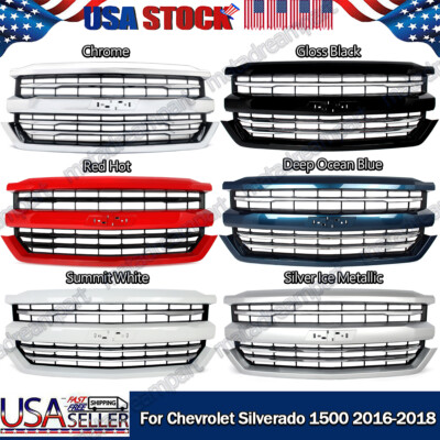 FRONT BUMPER GRILLE UPPER GRILL FITS 2016-2018 CHEVROLET SILVERADO 1500 Z71 LTZ