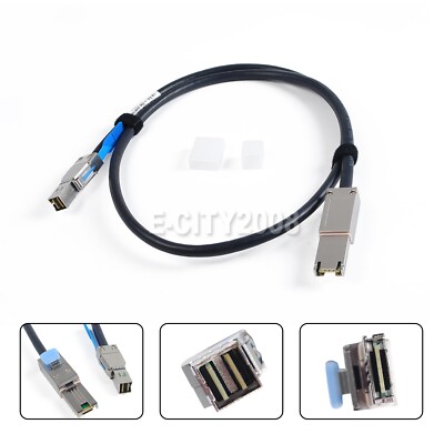 Mini SAS 4x SFF-8088 to Mini SAS High Density HD SFF-8644 Data Raid Cable 1m