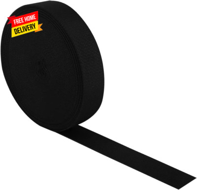 Nylon Webbing Strap 1 1/4 Inch Black Nylon Heavy Webbing Straps Durable Nylon