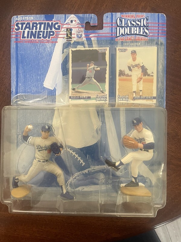 DON DRYSDALE & HIDEO NOMO 1997 MLB WITH TWO CARDS LOS ANGELES DODGERS