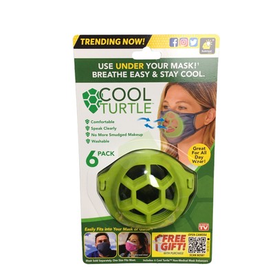COOL TURTLE - Face Mask Comfort Bracket [6-PACK] Helps Breathe w/ Masks Easier!