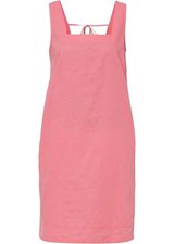 Leinenkleid mit Rückenausschnitt Gr. 38 Knallrosa Sommerkleid Kurzes-Kleid Neu