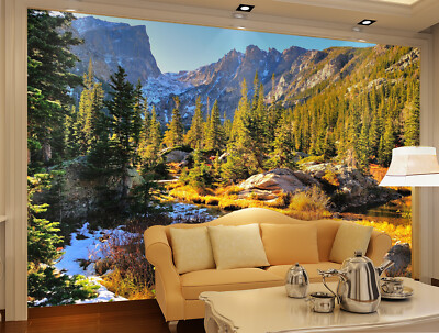 3D Forest River ZHU34985 Wallpaper Wall Mural Removable Self-adhesive ...