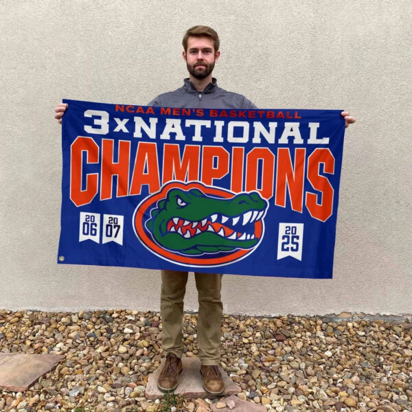 Florida Gators Men's Basketball 3D House Flag