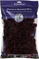 SuperMoss 25169 Reindeer Moss Preserved, Wine, 8oz Bag