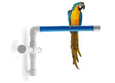 Bird Perch with Suction Cup Parrot Shower and Window Perch Stand Parro