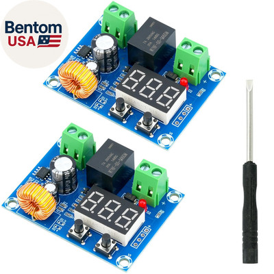 2 Pcs Low Voltage Cutoff Disconnect 12-36V Low Voltage Digital Protector for Sol