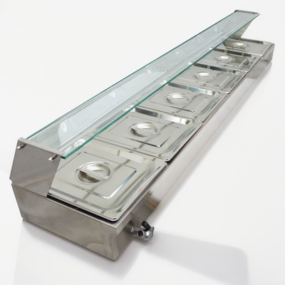 #ad 6 Pan 1 2 Size Bain Marie Buffet Food Warmer Stainless Steel Steam Heater $489.74