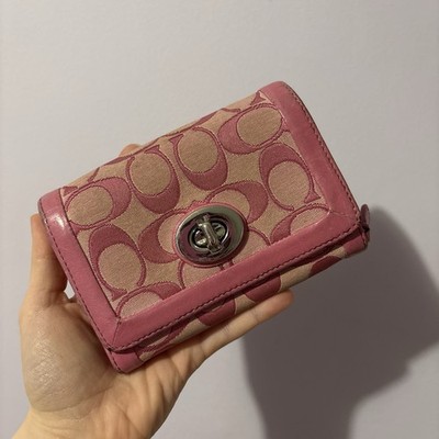小物 Vintage Coach Soho Signature pink Wallet Vintage coach pink soho signature jacquard wallet | eBay