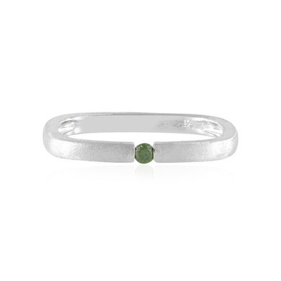 Cavill Ring Sterlingsilber grüner Diamant 0,03ct Brillant Damen Eleganz-