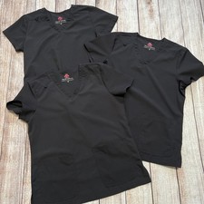 Natural Uniforms Scrubs Top Lot of 3 Womens Small Shirts Modern Fit Cool Stretch