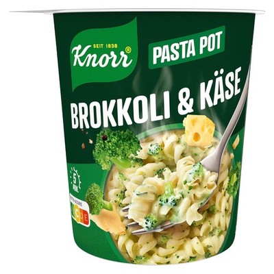 Knorr Pasta Snack Pot Brokkoli & Käse leckere Instant Nudeln, 8x 62 g (8 Stück)