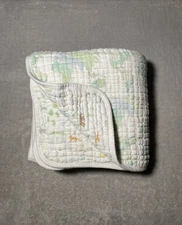 Aden + Anais Baby Blanket World Map Reversible Animals 2Ply Muslin Quilt Lovey