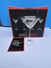 Riedel Crystal Vivant Set Of 4 Martini Glasses-New in Open Box -Made in Germany
