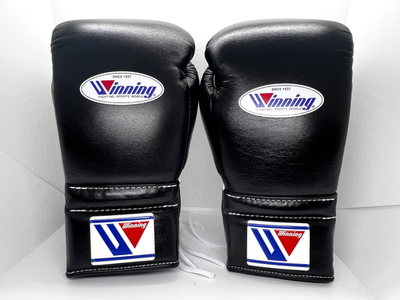 Winning Boxing Gloves MS-400 Professional Type 12 oz Black String