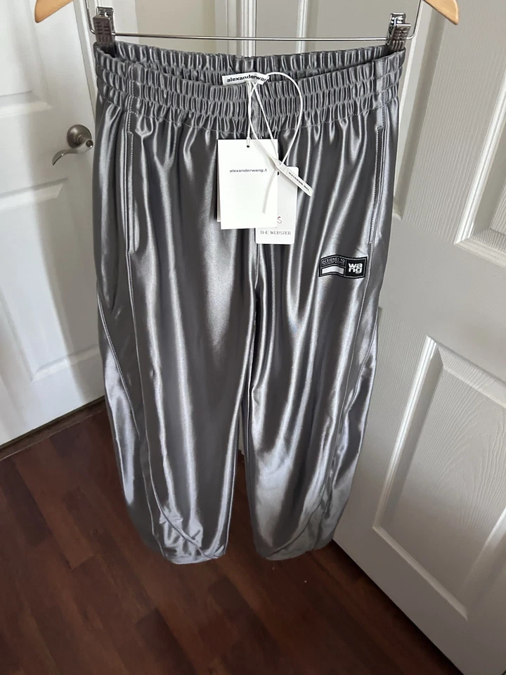 Alexander Wang Satin Jersey Track Pants With Piping XS