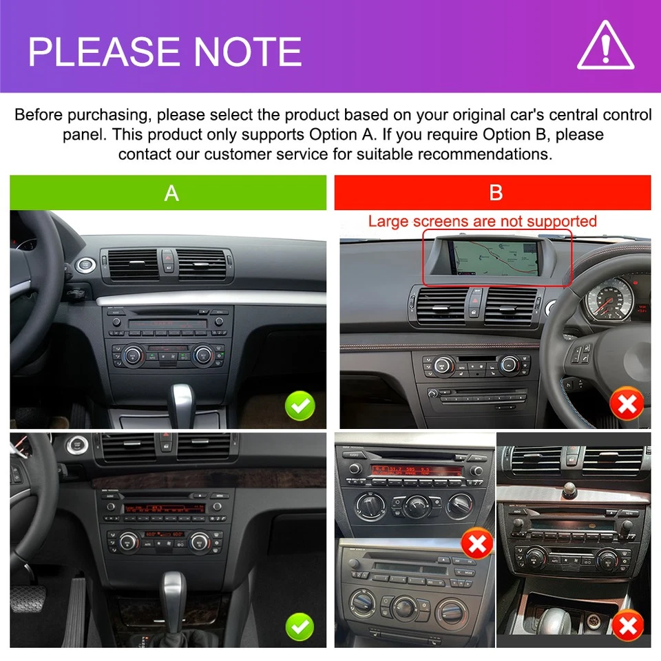 64 GB Android15 para BMW Serie 1 128 i 135 i Radio Estéreo Coche GPS Navegación BT Carplay Foto 3 de 4