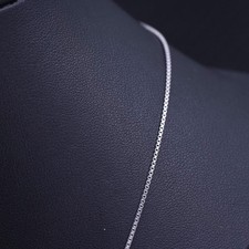 18 2  1mm, vintage sterling silver 925 box chain necklace