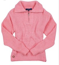 Simply Southern Quarter Zip Sweater Pullover  Candy Pink Size XL