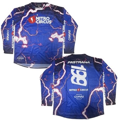 Motocross NITRO CIRCUS +Travis Pastrana Jersey + TEE T-SHIRT ORIGINAL. OFFICIAL