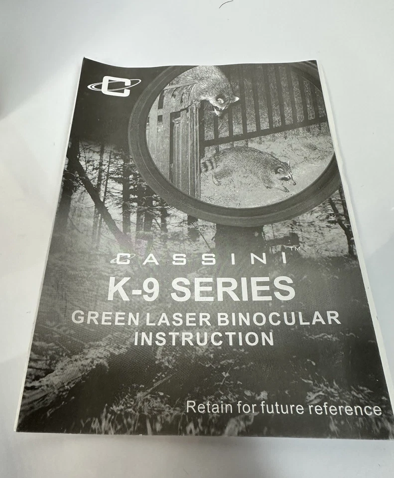 Cassini Day/Night Green Laser 10x32mm Prism Binoculars Model K-9MKII Case & Box - Image 4 of 4