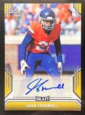2019 Leaf Draft Juan Thornhill Gold Auto Autographs BA-JT5 parallel 1 owner