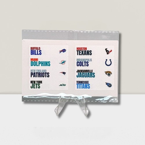 Custom NFL Team Labels | Football Card Dividers & Organization Stickers