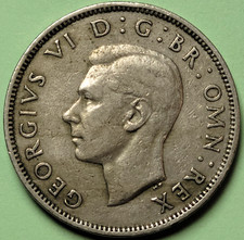 1951 ~ United Kingdom~ Florin Two Shilling ~ KM#878 ~ KING GEORGE ~ COIN GB148