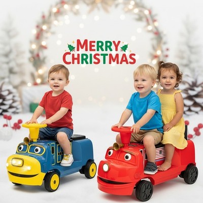 2Seater 12V Ride on Train Trackless Electric Toy Car w/Adjustable Seat Xmas Gift