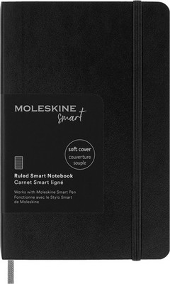 Moleskine Smart Notebook, Pocket, Ruled, Black, Soft Cover (3.5 x 5.5), 