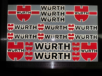 #ad Wurth Elektrowerkzeuge Leistung reflektierender Aufklebersatz 23 x 37 cm EUR 19.50