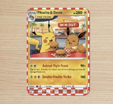 PIKACHU InAndOutBurger Eevee Trading Card Glo...