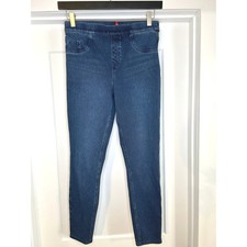 Spanx Jean-ish Ankle Denim Pull On Leggings Indigo Blue High Rise Medium 20018R