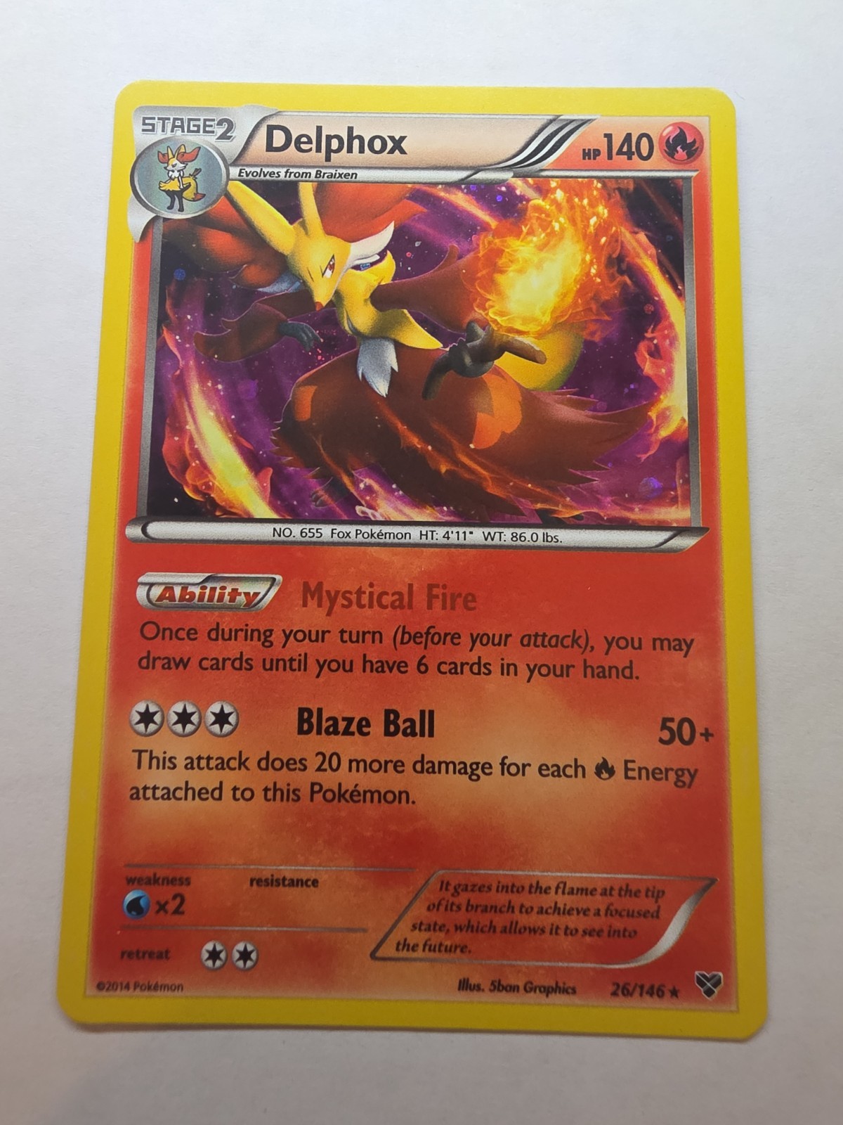 Delphox 26/146 Pokemon TCG XY Base Holo Rare NM