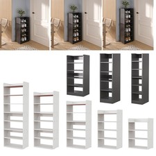 Multitier Vertical Shoe Rack Tall Narrow Shelf Storage Organizer Slim Shoe Tower