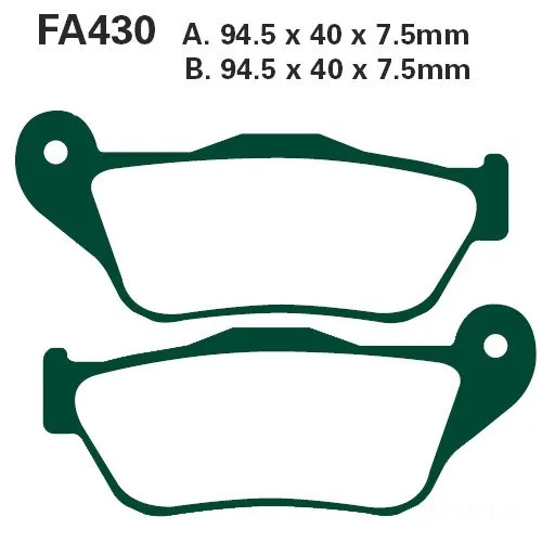 Bremsbelag BremsbeläGe EBC SFA430 Vorne FüR Yamaha YP 250 R X-Max Bj. 2005-2009-image