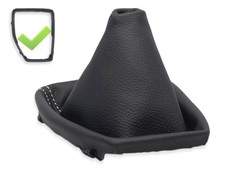 SCHALTMANSCHETTE FUR BMW X1 E84 SCHALTSACK ECHTELEDER NAHT WEISS + RAHMEN