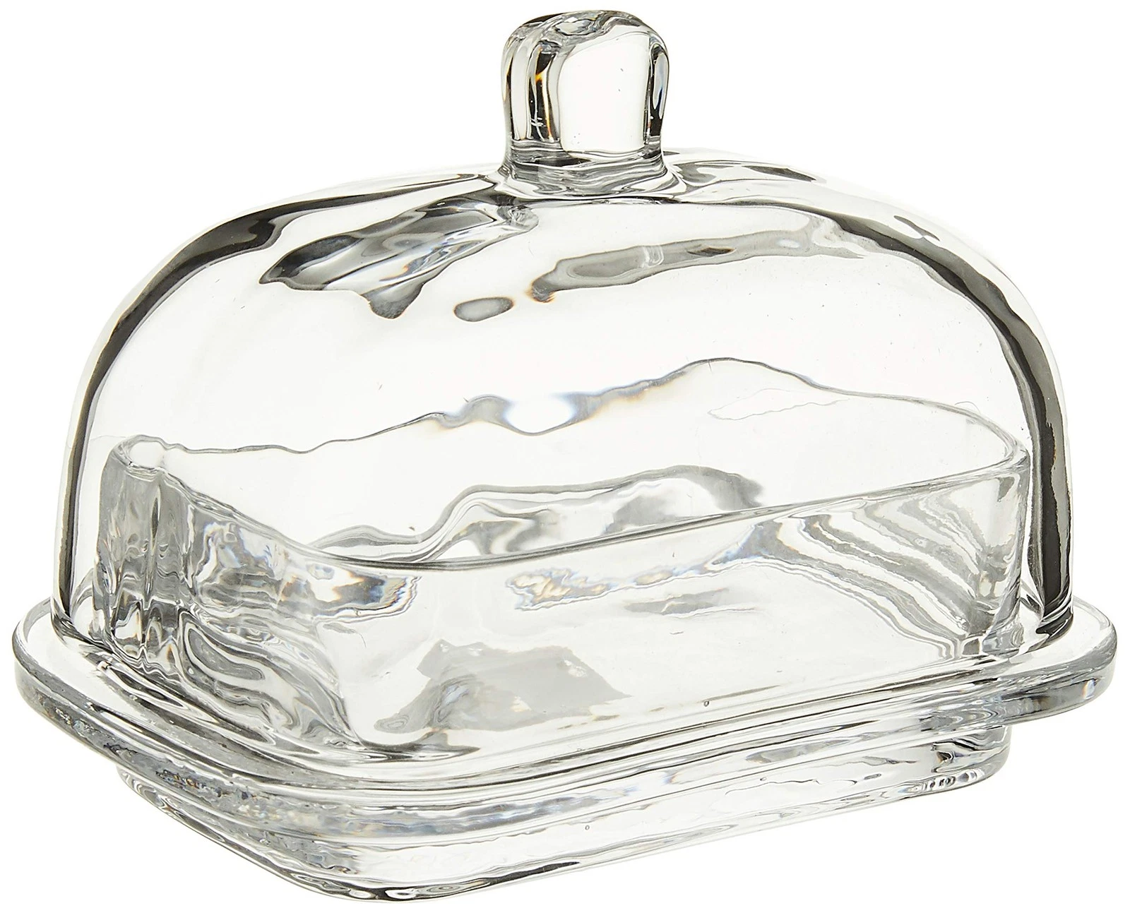 Abbott Collection Large Rectangle Covered Butter Dish Lid Clear Glass Abbott