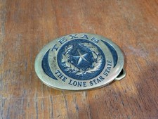 Texas The Lone Star State Belt Buckle Registered Vtg 1977 Heritage Mint BF24617