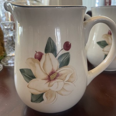 Stoneware Pitcher Savannah Grove Large Pitcher Handcrafted By Citation